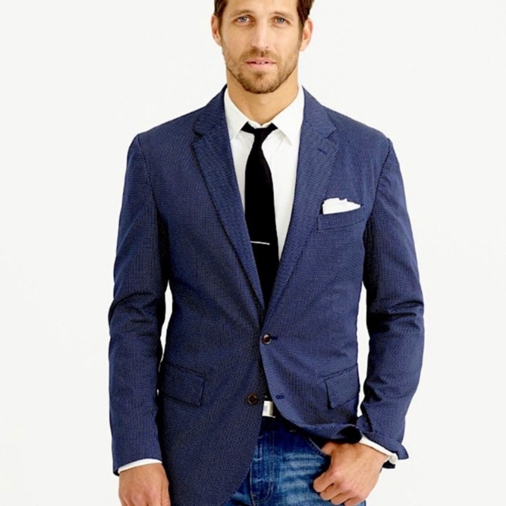 J.Crew Crosby Blazer in Pindot Print